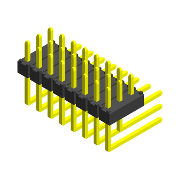 2.0mm pitch Triple row right angle pin header