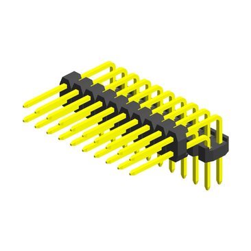 2.0mm pitch board space double row right angle pin header