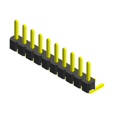 2.0mm pitch single row right angle pin header