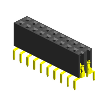 2.54mm double row bottom entry female header(W=7.62)