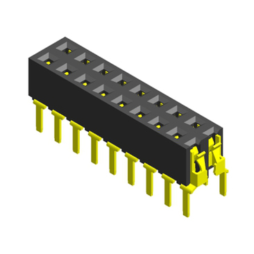 2.54mm double row bottom entry female header