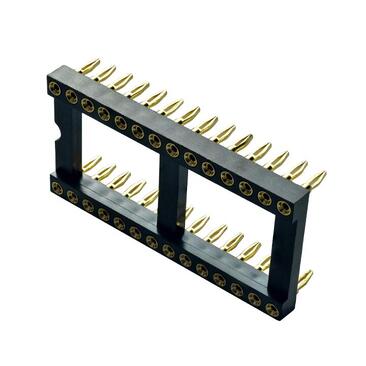 Press-fit IC socket 2.54 mm, Solderless press-fit mount