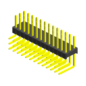 2.54mm triple row right angle male header