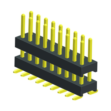 2.54mm double row board spacer dual SMT male header