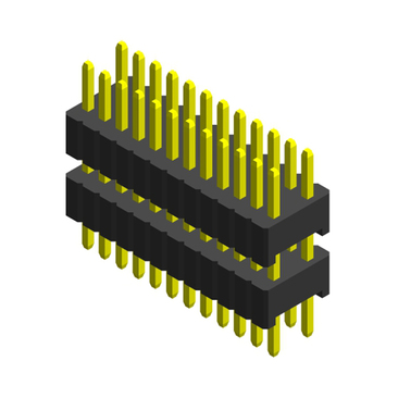 1.27x2.54mm pitch Double row DIP two layer pin header