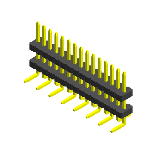 1.27mm pitch single row SMT double layer pin header